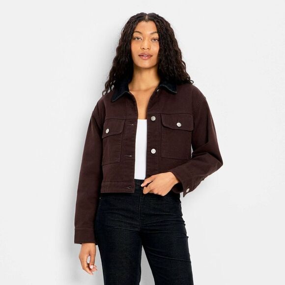 Future Collective Jackets & Blazers - Open Box - Future Collective - Women's Quilted Barn Jacket - Future Co Brown